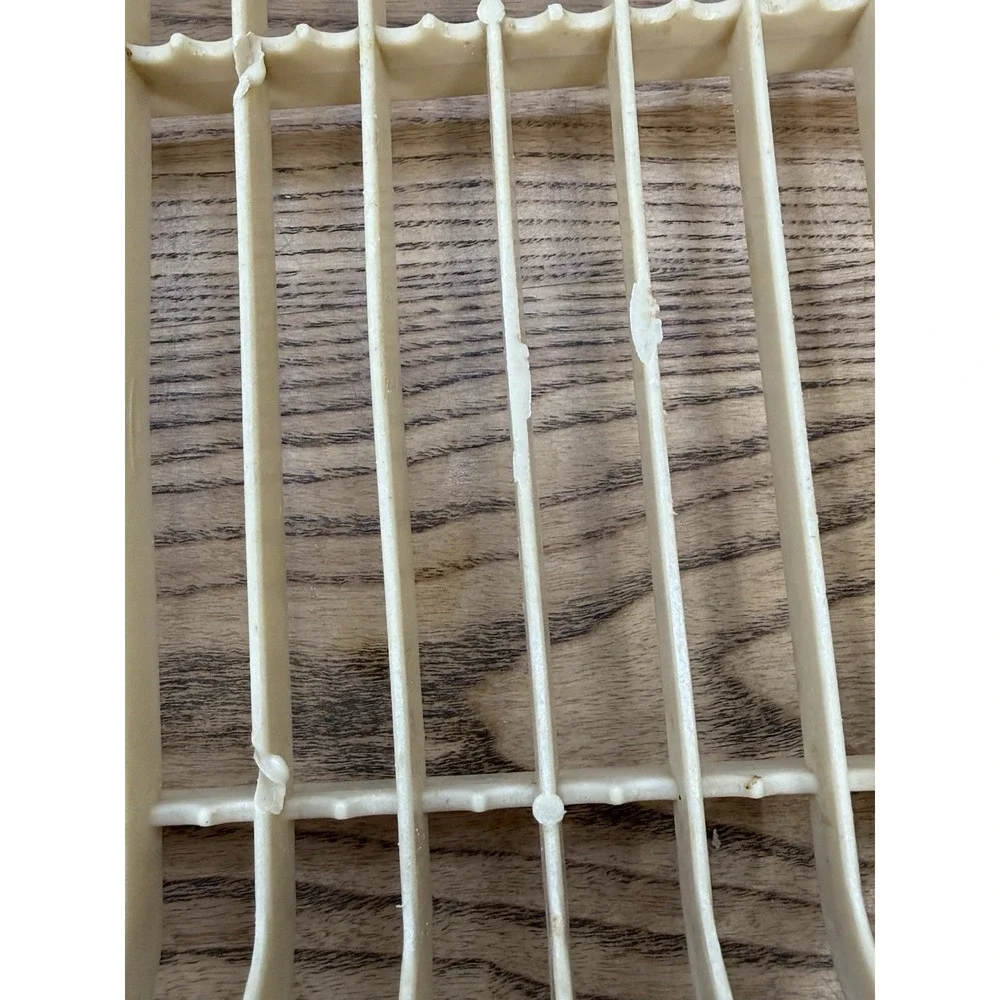Vintage Rubbermaid Twin Sink Dish Drainer Drying Rack No. 6049 Cream Ivory